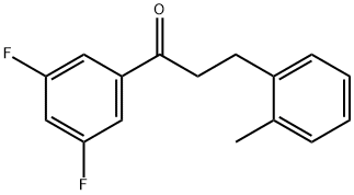 3',5'-DIFLUORO-3-(2-METHYLPHENYL)PROPIOPHENONE Struktur