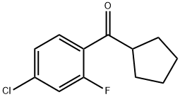 4-CHLORO-2-FLUOROPHENYL CYCLOPENTYL KETONE Struktur