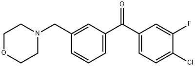 4-CHLORO-3-FLUORO-3'-MORPHOLINOMETHYL BENZOPHENONE price.