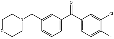 3-CHLORO-4-FLUORO-3'-MORPHOLINOMETHYL BENZOPHENONE price.