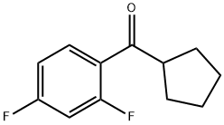 CYCLOPENTYL 2,4-DIFLUOROPHENYL KETONE Struktur