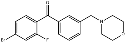 4-BROMO-2-FLUORO-3'-MORPHOLINOMETHYL BENZOPHENONE price.