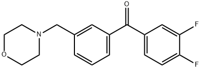 3,4-DIFLUORO-3'-MORPHOLINOMETHYL BENZOPHENONE price.