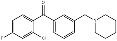 2-CHLORO-4-FLUORO-3'-PIPERIDINOMETHYL BENZOPHENONE price.