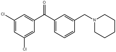 3,5-DICHLORO-3'-PIPERIDINOMETHYL BENZOPHENONE price.