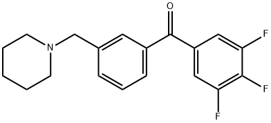 3'-PIPERIDINOMETHYL-3,4,5-TRIFLUOROBENZOPHENONE Struktur