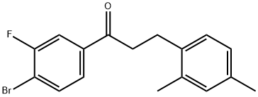 4'-BROMO-3-(2,4-DIMETHYLPHENYL)-3'-FLUOROPROPIOPHENONE price.