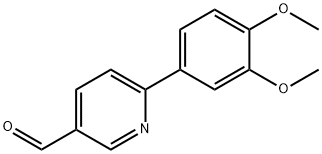 6-(3,4-DiMethoxyphenyl)-3-pyridinecarbaldehyde Struktur