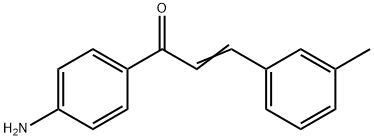 (2E)-1-(4-aminophenyl)-3-(3-methylphenyl)prop-2-en-1-one Struktur