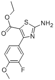 2-AMINO-4-(3-FLUORO-4-METHOXYPHENYL)-5-THIAZOLECARBOXYLIC ACID ETHYL ESTER Struktur