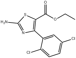 2-AMINO-4-(2,5-DICHLOROPHENYL)-5-THIAZOLECARBOXYLIC ACID ETHYL ESTER Struktur