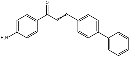 (2E)-1-(4-aminophenyl)-3-biphenyl-4-ylprop-2-en-1-one Struktur