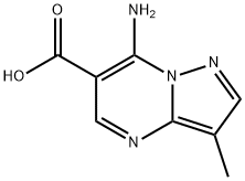 Pyrazolo[1,5-a]pyrimidine-6-carboxylic acid, 7-amino-3-methyl- (7CI) Struktur