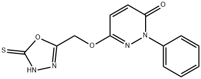 2-phenyl-6-[(5-sulfanyl-1,3,4-oxadiazol-2-yl)methoxy]-3(2H)-pyridazinone Struktur