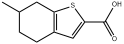 6-methyl-4,5,6,7-tetrahydrobenzo[b]thiophene-2-carboxylic acid Struktur