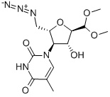 2,5-ANHYDRO-6-AZIDO-4,6-DIDEOXY-4-(3,4-DIHYDRO-5-METHYL-2,4-DIOXO-1(2H)-PYRIMIDINYL)-1-(DIMETHYL ACETAL)-L-MANNOSE Struktur