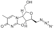 1ALPHA-DEOXY-1ALPHA-AZIDO-4ALPHA-DEOXY-4ALPHA-(THYMIN-1-YL)-2,3ALPHA:2ALPHA,5ALPHA-DIANHYDRO-L-ALTRITOL Struktur