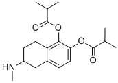 ()-5,6,7,8-Tetrahydro-6-(methylamino)-1,2-naphthylene diisobutyrate Struktur