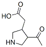 3-Pyrrolidineacetic acid, 4-acetyl- (7CI) Struktur