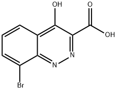 8-bromo-4-hydroxycinnoline-3-carboxylic acid Struktur