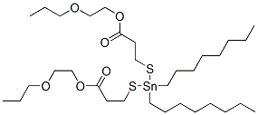 10,13-Dioxa-4,6-dithia-5-stannahexadecanoic acid, 5,5-dioctyl-9-oxo-,2-propoxyethyl ester Struktur