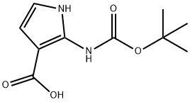 1H-Pyrrole-3-carboxylic  acid,  2-[[(1,1-dimethylethoxy)carbonyl]amino]- Struktur