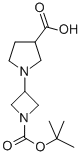 1-(1-TERT-BUTOXYCARBONYL-AZETIDIN-3-YL)-PYRROLIDINE-3-CARBOXYLIC ACID Struktur