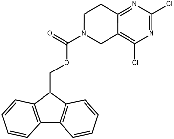 (9H-FLUOREN-9-YL)METHYL 2,4-DICHLORO-7,8-DIHYDROPYRIDO[4,3-D]PYRIMIDINE-6(5H)-CARBOXYLATE Struktur