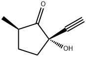 Cyclopentanone, 2-ethynyl-2-hydroxy-5-methyl-, cis- (9CI) Struktur