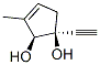 3-Cyclopentene-1,2-diol, 1-ethynyl-3-methyl-, cis- (9CI) Struktur