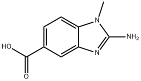 5-Benzimidazolecarboxylicacid,2-amino-1-methyl- Struktur