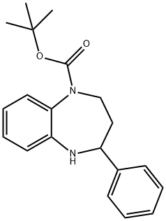 4-PHENYL-2,3,4,5-TETRAHYDRO-BENZO[B][1,4]DIAZEPINE-1-CARBOXYLIC ACID TERT-BUTYL ESTER Struktur