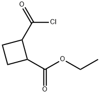 Cyclobutanecarboxylic acid, 2-(chloroformyl)-, ethyl ester (7CI) Struktur