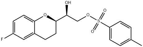 (1S)-1-[(2R)-6-Fluoro-3,4-dihydro-2H-1-benzopyran-2-yl]-1,2-ethanediol 2-(4-Methylbenzenesulfonate) Struktur