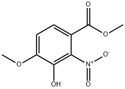 Methyl 3-hydroxy-4-Methoxy-2-nitrobenzoate Struktur