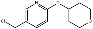 5-(Chloromethyl)-2-(tetrahydro-2H-pyran-4-yloxy)pyridine 97% Struktur