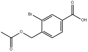 4-[(acetyloxy)Methyl]-3-broMobenzoic acid Struktur