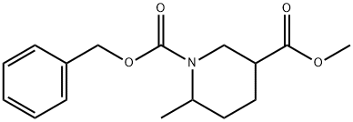 1-benzyl 3-Methyl 6-Methylpiperidine-1,3-dicarboxylate Struktur