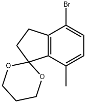 4-Bromo-7-methyl-1,1-(propylenedioxo)-indane Struktur