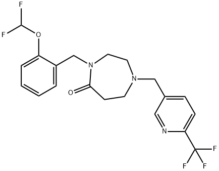 4-(2-PHENYLETHYL)-1-([6-(TRIFLUOROMETHYL)PYRIDIN-3-YL]METHYL)-1,4-DIAZEPAN-5-ONE Struktur