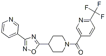 5-([4-(3-PYRIDIN-3-YL-1,2,4-OXADIAZOL-5-YL)PIPERIDIN-1-YL]CARBONYL)-2-(TRIFLUOROMETHYL)PYRIDINE Struktur