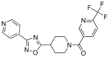 5-([4-(3-PYRIDIN-4-YL-1,2,4-OXADIAZOL-5-YL)PIPERIDIN-1-YL]CARBONYL)-2-(TRIFLUOROMETHYL)PYRIDINE Struktur