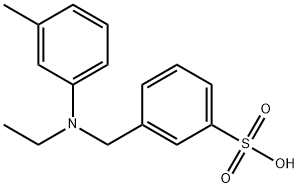 alpha-(N-ethyl-m-toluidino)-m-toluenesulphonic acid  Struktur