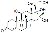 Pregn-4-ene-3,20-dione, 11.beta.,16.alpha.,17,21-tetrahydroxy-16-methyl- Struktur