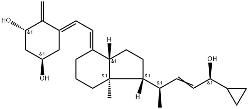 (1R,3S,E)-5-((E)-2-((1R,3aS,7aR)-1-((2R,5S,E)-5-cyclopropyl-5-hydroxypent-3-en-2-yl)-7a-Methylhexahydro-1H-inden-4(2H)-ylidene)ethylidene)-4-Methylenecyclohexane-1,3-diol Struktur