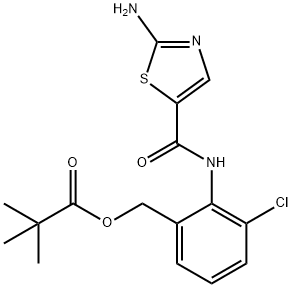 2,2-DiMethyl-propanoic Acid [2-[[(2-AMino-5-thiazolyl)carbonyl]aMino]-3-chlorophenyl]Methyl Ester Struktur