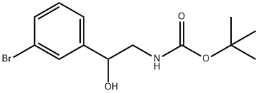 [2-(3-BROMOPHENYL)-2-HYDROXYETHYL]-CARBAMIC ACID 1,1-DIMETHYLETHYL ESTER Struktur