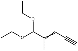 5,5-diethoxy-4-methylpent-3-en-1-yne Struktur