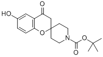 TERT-BUTYL 6-HYDROXY-4-OXOSPIRO[CHROMAN-2,4'-PIPERIDINE]-1'-CARBOXYLATE Struktur