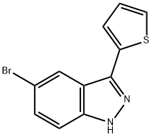 1H-Indazole, 5-broMo-3-(2-thienyl)- Struktur